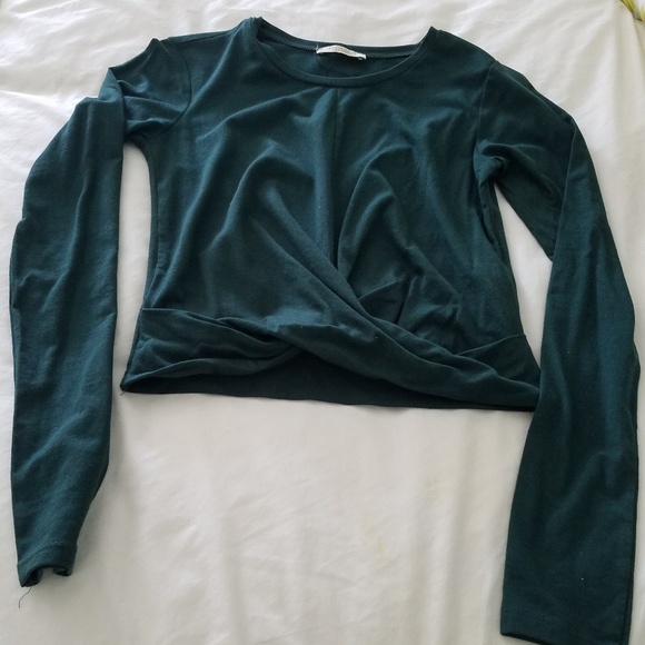 Zara Tops - Zara Trafaluc Long Sleeve Green Top